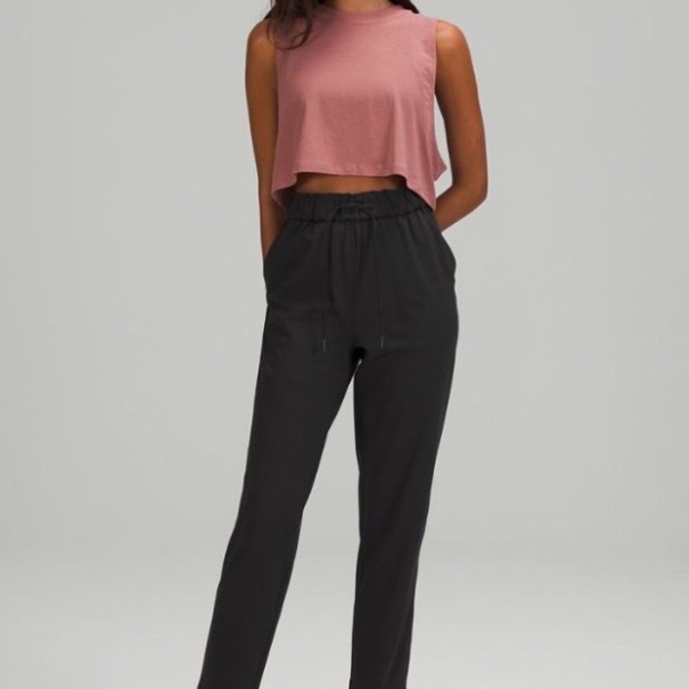 Black high rise lululemon joggers